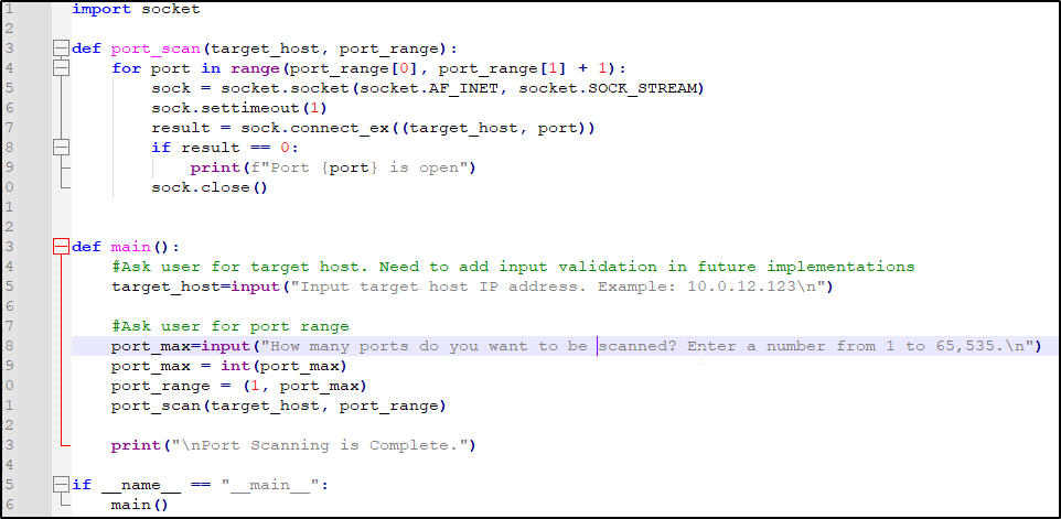 Port Scanner Source Code